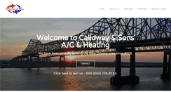 Desktop Screenshot of callowayhvac.com