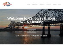 Tablet Screenshot of callowayhvac.com